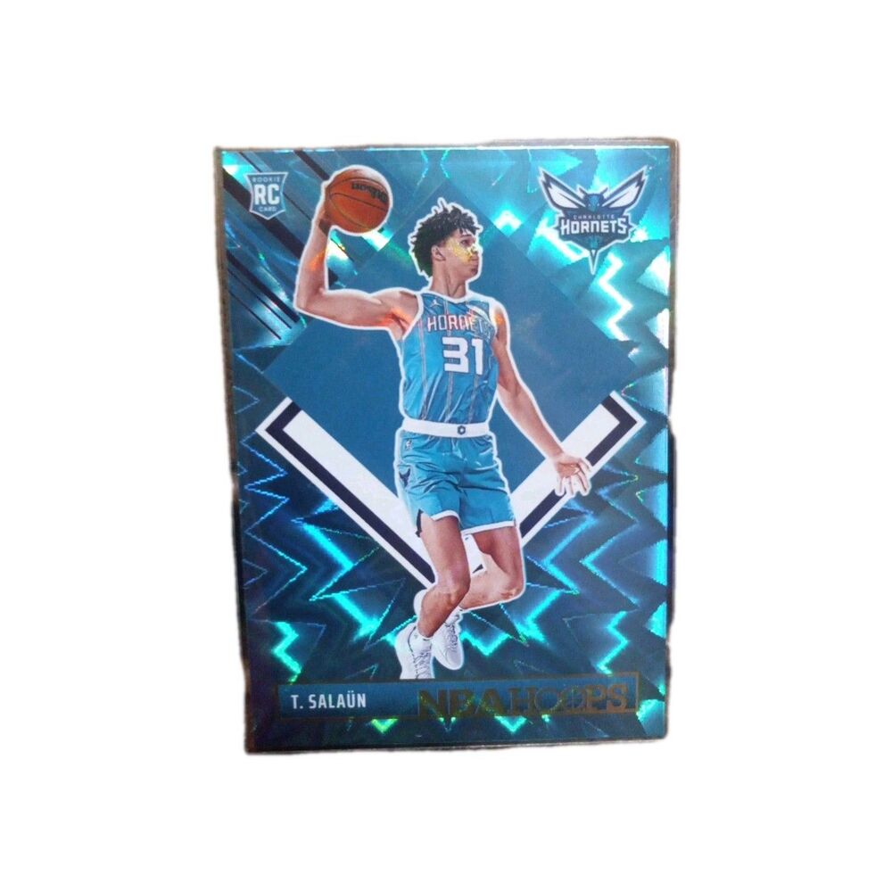 2024-25 Panini NBA Hoops Teal Explosion Tidjane Salaun Tribute Rc Rookie